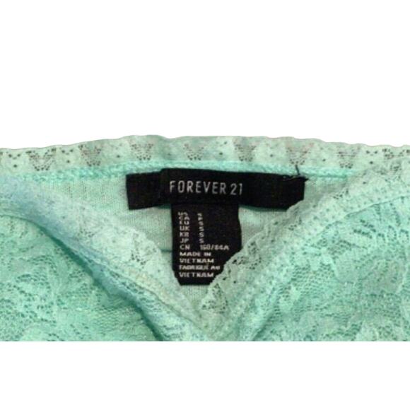 Forever 21 Mint Green Lace Strapless Bra Women's Size Small Padded Lined - Picture 3 of 3